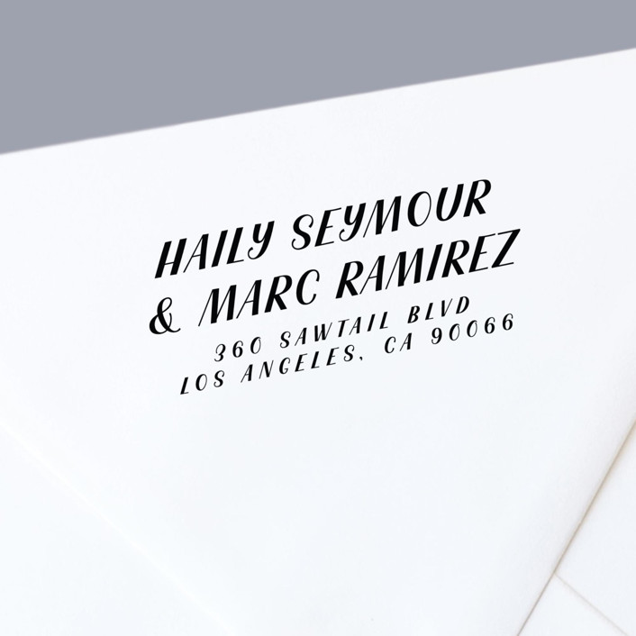 Custom Self-Inking Address Stamp For Two Last Names