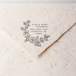 This is a gold address labels by Tara Grangroth called address stamp no. 4 in standard