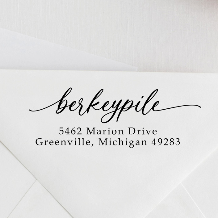 Script  Custom Address Stamp | Self Inking