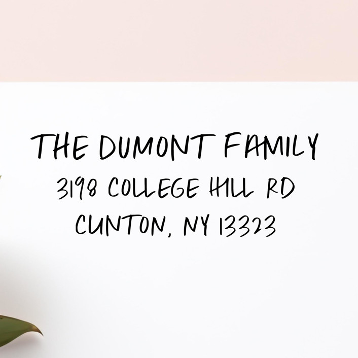 Capitalized Handwriting Custom Address Stamp | Self Inking