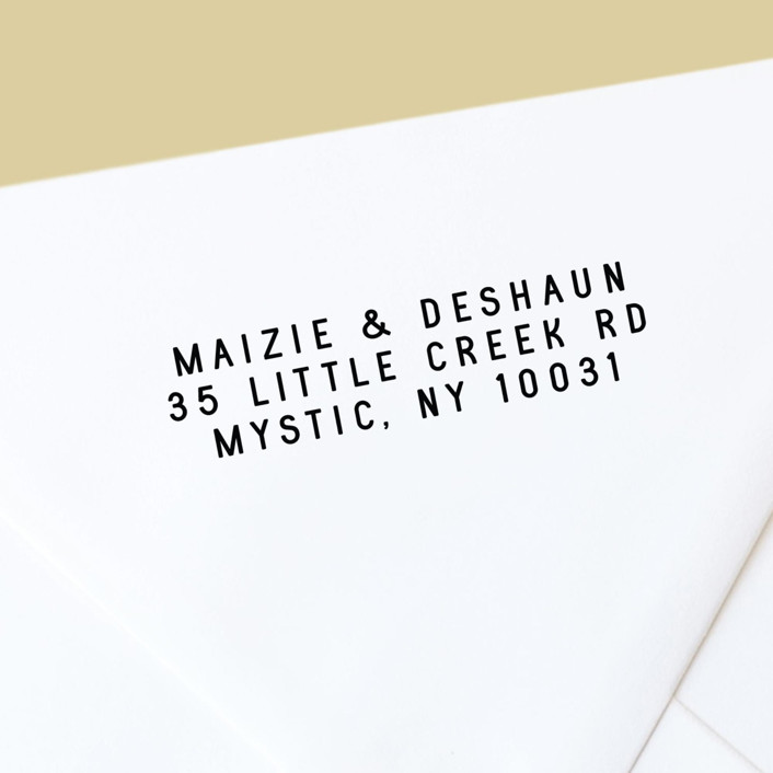 Minimalistic Custom Self-Inking Return Address Stamp