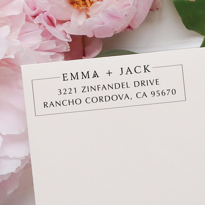 Modern Couple Address Stamp Self Inking Return Address Stamp Address