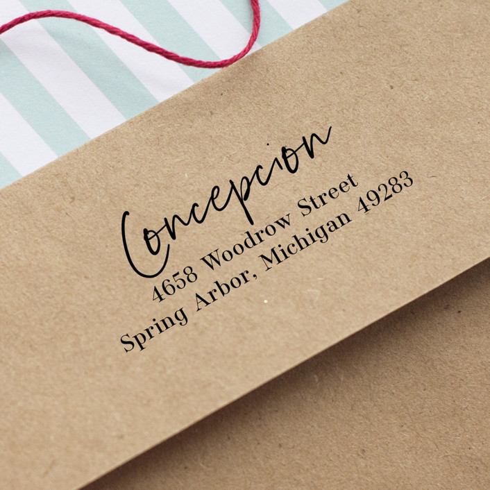 Modern Script  Custom Address Stamp | Self Inking