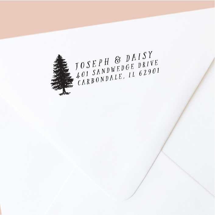 Custom Return Address Stamp | Single Tree Design | Forest Themed Wedding | Self-Inking