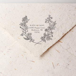 This is a gold address labels by Tara Grangroth called address stamp no. 3 in standard