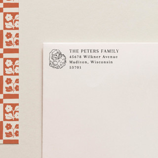 This is a gray address labels by Tara Grangroth called holiday address stamp no. 4 in standard