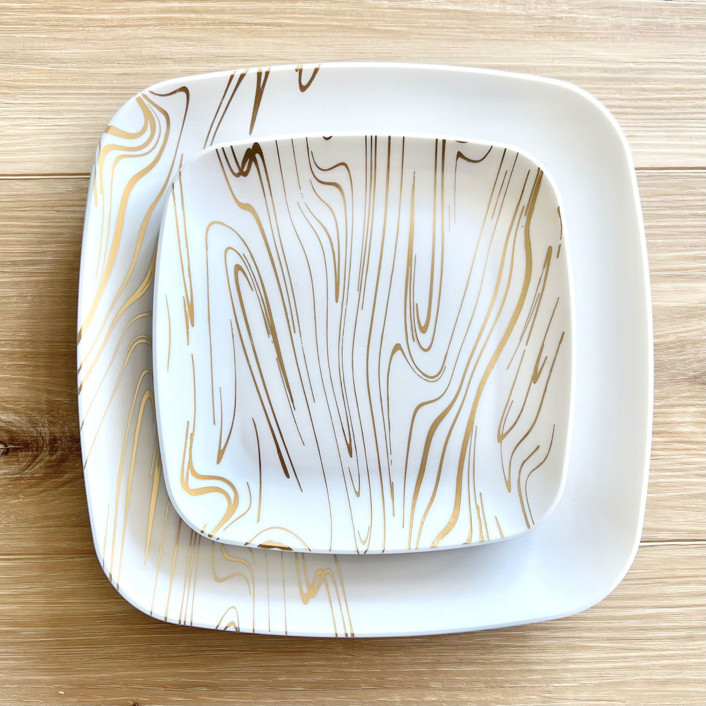 Subtle Square Dinnerware Set | Wood & Wood