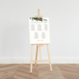 This is a natural kitten by Minted called large standing art easel in standard