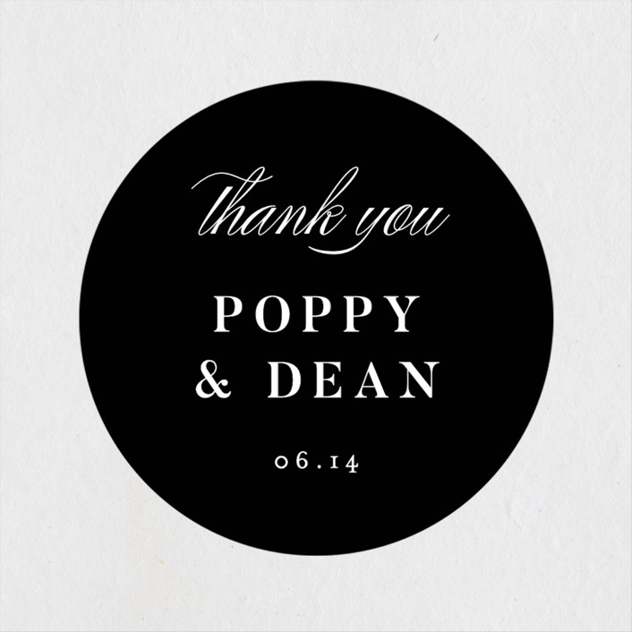 Modern Cross Wedding Favor Stickers by Erica Krystek Minted