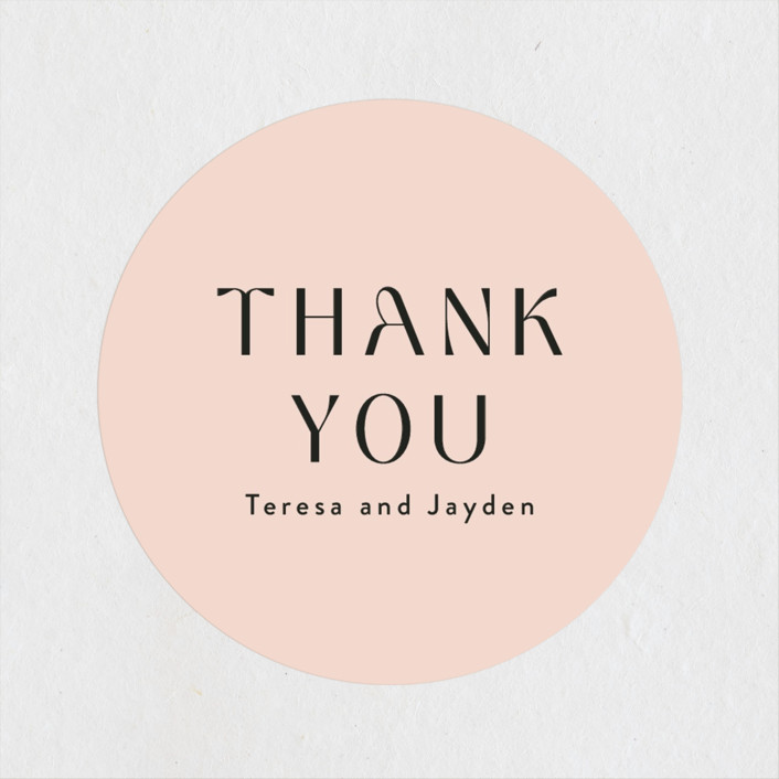 "The Grid" - Wedding Favor Stickers in Rosebud by Mansi Verma.