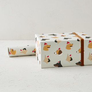 This is a slate wrapping paper by Marni Cutler Vining called christmas dogs in standard