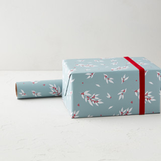 This is a blue spruce wrapping paper by Paola Benenati called white christmas in standard