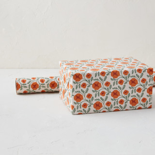 This is a poppy wrapping paper by Katharine Watson called california poppy in standard
