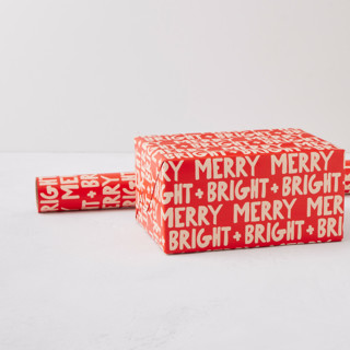 This is a merry wrapping paper by Hudson meet Rose called merry + bright in standard