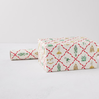 This is a classic wrapping paper by Cass Loh called nutcracker trellis in standard