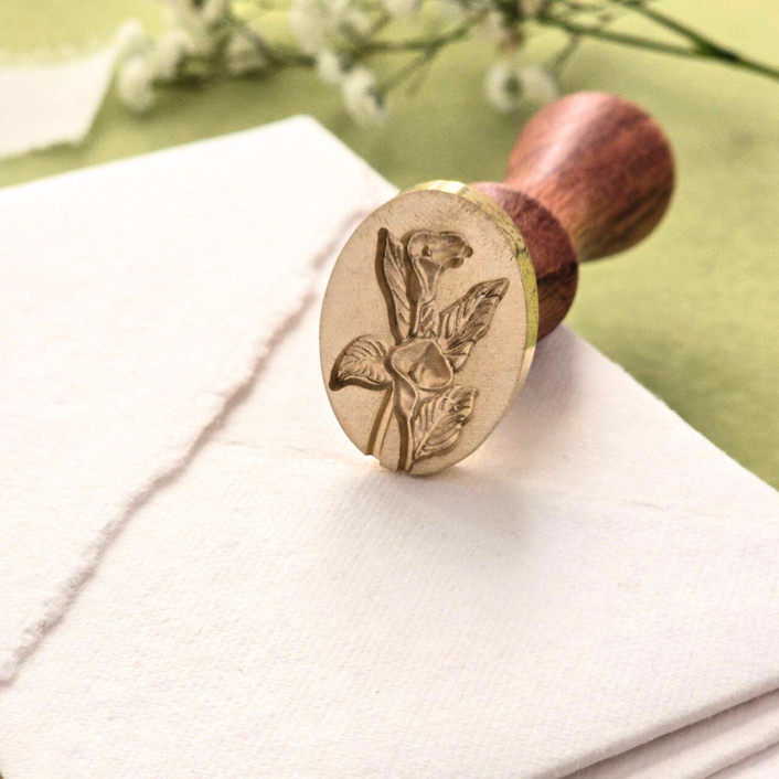 Santa Claus Christmas Wax Seal Stamp 25mm - Brass Seal With Wooden Handle