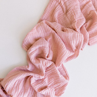 This is a multicolor wedding decor by borrowed BLU called organic cotton runner // rosewater in standard