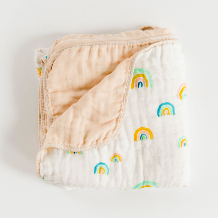 Rainbow Muslin Blanket