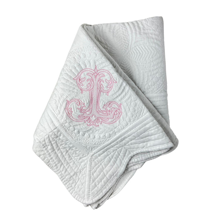 Monogram Heirloom Baby Quilt