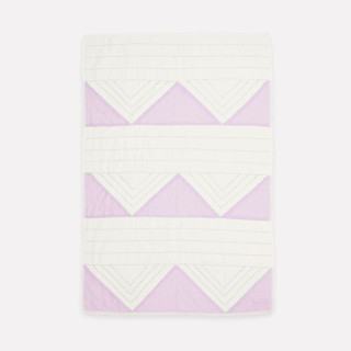 This is a purple throw blankets by Anchal called small triangle quilt throw - lilac in standard