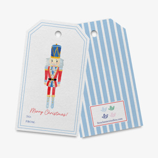 This is a multicolor gift tags by Liesel Anne called nutcracker holiday gift tags [set of 8] in standard