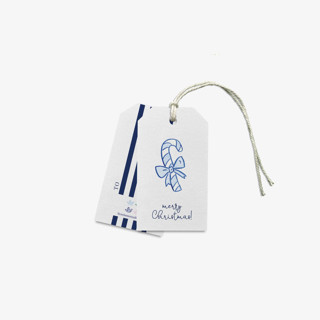 This is a blue gift tags by Liesel Anne called blue candy cane gift tags (set of 8) in standard